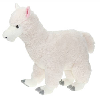 Pluche knuffel dieren witte Alpaca van 40 cm - Knuffeldier