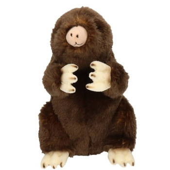 Knuffel mol bruin 21 cm - Knuffel bosdieren