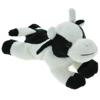 Pluche knuffel dieren Koe van 19 cm - Knuffel boederijdieren