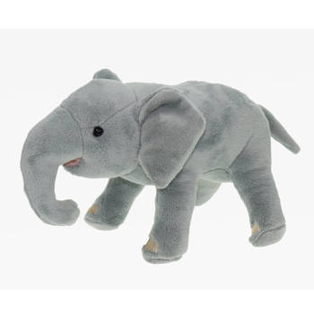 Pluche knuffel dieren Afrikaanse Olifant van 22 cm - Knuffeldier