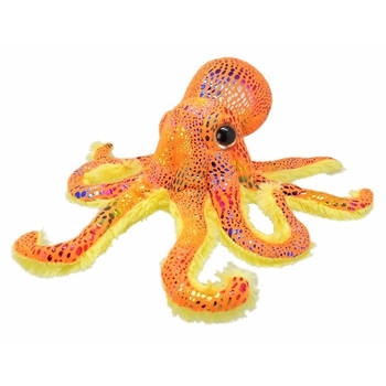 Pluche octopus knuffeldier oranje 25 cm - Knuffel zeedieren