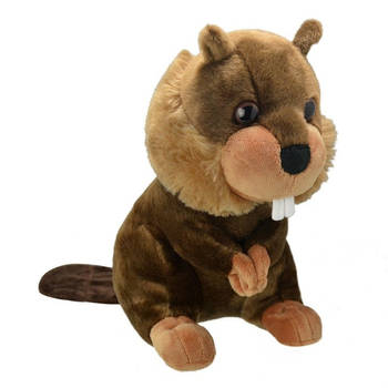 Bruine bevers knuffels 25 cm knuffeldieren - Knuffel bosdieren