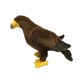 Cornelissen Pluche steenarend knuffel - roofvogels - bruin - 17 cm - Vogel knuffels