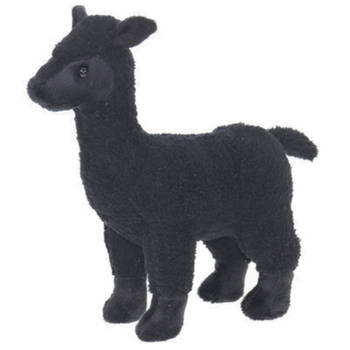 Pluche knuffel dieren zwarte Alpaca van 20 cm - Knuffeldier