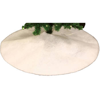 Feeric Christmas kerstboomrok - wit - 100 cm - polyester - rond - Kerstboomrokken