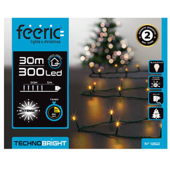 Feeric lights kerstverlichting - warm wit - 30 meter - 300 leds - Kerstverlichting kerstboom