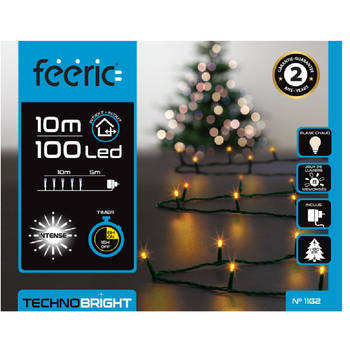 Feeric lights kerstverlichting - warm wit - 10 meter - 100 leds - Kerstverlichting kerstboom