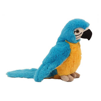 Pia Toys Knuffeldier Papegaai - pluche stof - premium kwaliteit knuffels - blauw - 20 cm - Vogel knuffels