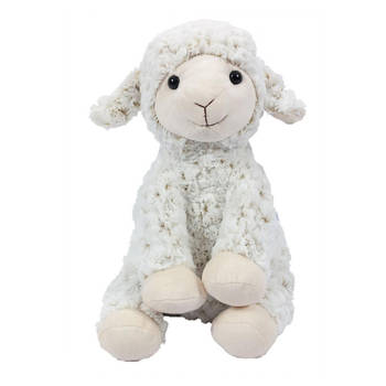 Pia Toys Knuffeldier Schaap/lammetje - zachte pluche stof - premium kwaliteit knuffels - wit - 33 cm - Knuffel boederijd