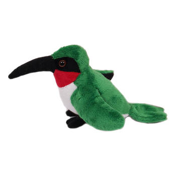 Pia Toys Knuffeldier Kolibri vogel - zachte pluche stof - groen - kwaliteit knuffels - 13 cm - Vogel knuffels