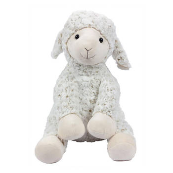 Pia Toys Knuffeldier Schaap/lammetje - zachte pluche stof - premium kwaliteit knuffels - wit - 50 cm - Knuffel boederijd