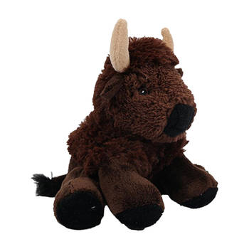 Pia Toys Knuffeldier Bizon - zachte pluche stof - bruin - kwaliteit knuffels - 19 cm - Knuffeldier