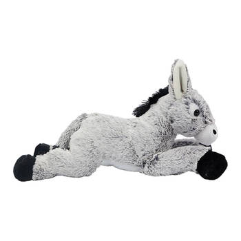 Pia Toys Knuffeldier Ezel - pluche stof - premium kwaliteit knuffels - grijs - 25 cm - Knuffel boederijdieren