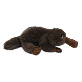 Pia Toysknuffeldier Vogelbekdier - zachte pluche stof - bruin - kwaliteit knuffels - 35 cm - Knuffeldier