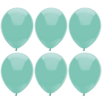 Ballonnen verjaardag/thema feest - 200x stuks - mintgroen - 29 cm - Ballonnen