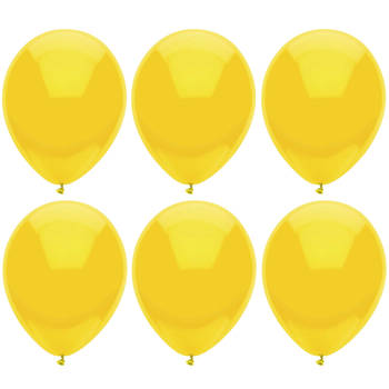 Ballonnen verjaardag/thema feest - 200x stuks - geel - 29 cm - Ballonnen