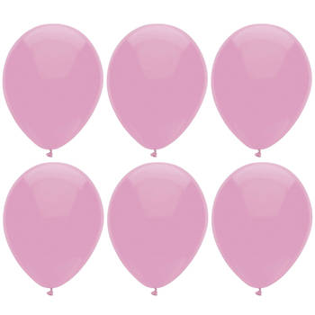 Ballonnen verjaardag/thema feest - 200x stuks - roze - 29 cm - Ballonnen