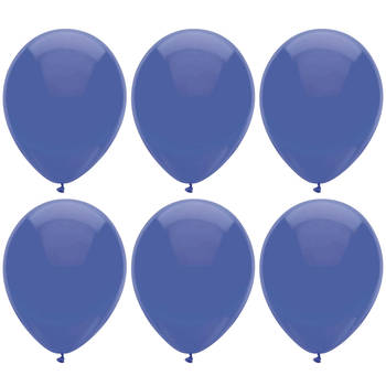 Ballonnen verjaardag/thema feest - 200x stuks - marine blauw - 29 cm - Ballonnen