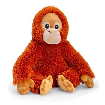 Keel Toys Pluche knuffel Orang Oetan aap/apen - 25 cm - Dieren knuffelbeesten - Apen - Knuffeldier