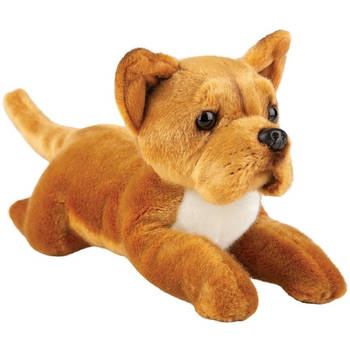 Bruine stafford bull terrier knuffels 30 cm knuffeldieren - Knuffel huisdieren