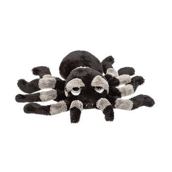 Grijs met zwarte spinnen knuffels 13 cm knuffeldieren - Knuffeldier