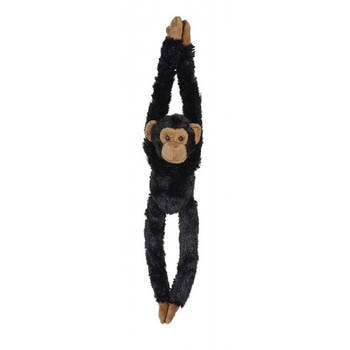 Zwarte chimpansees knuffels 65 cm knuffeldieren - Knuffel bosdieren