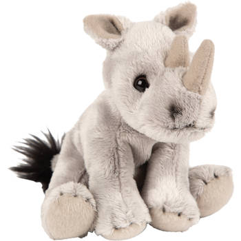 Pluche knuffel dieren neushoorn 15 cm - Knuffeldier