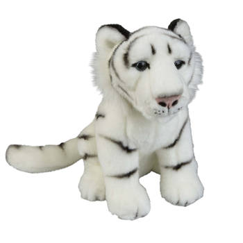 Pluche knuffel dieren Witte Tijger 28 cm - Knuffeldier