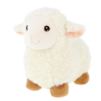 Keel Toys pluche schaap/lammetje knuffeldier - wit - lopend - 18 cm - Knuffel boederijdieren