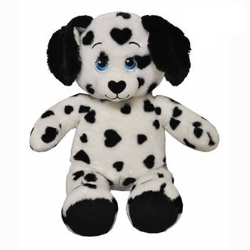 Sandy Knuffeldier Dalmatier hond - zachte pluche stof - dieren knuffels - zwart/wit - 41 cm - Knuffel huisdieren