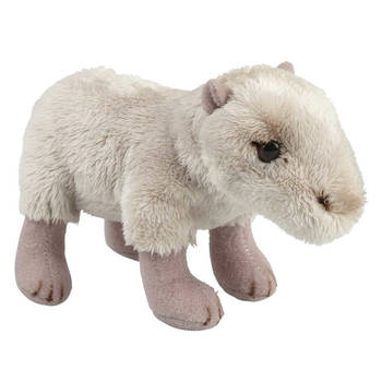 Beige capibaras knuffels 15 cm knuffeldieren - Knuffel bosdieren