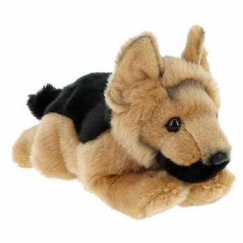 Knuffeldier Puppy Duitse herder Elzasser hond - zachte pluche stof - premium knuffels - 30 cm - Knuffel huisdieren