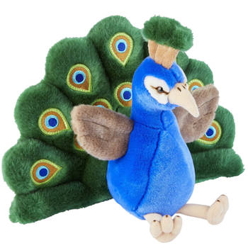 Pluche knuffel dieren Pauw van 32 cm - Vogel knuffels