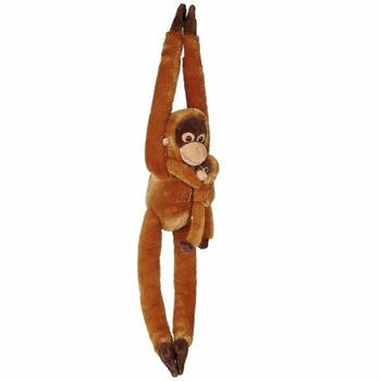 Pluche Orang Oetan met baby knuffeldier 84 cm - Knuffel bosdieren