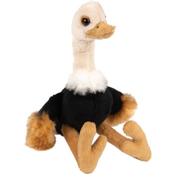 Pluche knuffel dieren struisvogel 15 cm - Knuffeldier