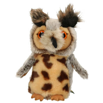 Pluche knuffel dieren Oehoe uil vogel van 18 cm - Vogel knuffels