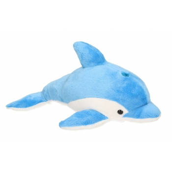 Dolfijnen knuffel blauw 33 cm - Knuffel zeedieren