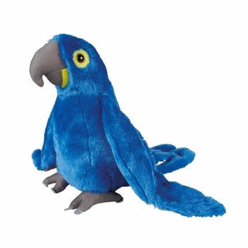 Ravensden pluche knuffel dier Ara Papegaai - blauw - 30 cm - Vogels - Vogel knuffels