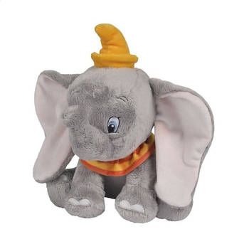 Grijze Disney Dumbo/Dombo olifant knuffels 25 cm knuffeldieren - Knuffeldier