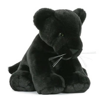 Pluche speelgoed zwarte panter knuffeldier 30 cm - Knuffeldier