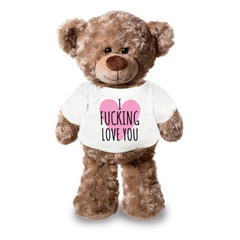 Bellatio Decorations Valentijnsdag cadeau - teddybeer XL - i fucking love you - Valentinesday - Knuffelberen