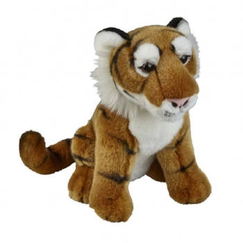 Bruine tijger knuffel 28 cm knuffeldieren - Knuffeldier