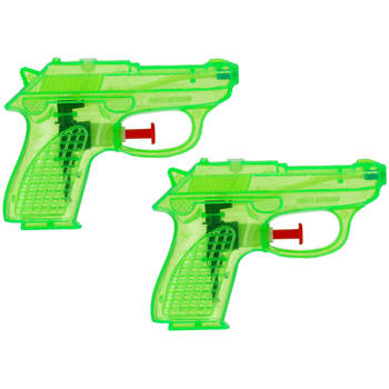 Cepewa Waterpistool Splash Gun - 4x - klein model - 12 cm - groen - Waterpistolen