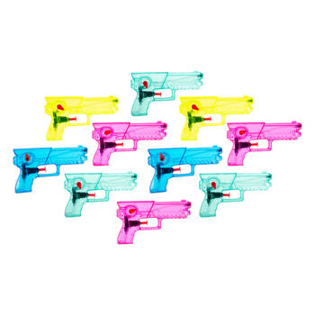 LG Design Waterpistool set - 10x - klein model - 15 x 8 x 3 cm - diverse kleuren - waterpistooltje - Waterpistolen