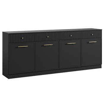 Meubella Dressoir Dream - Zwart - 200 cm