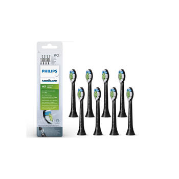 Philips Sonicare W2 Optimal White HX6068/13 - Opzetborstels - 8 stuks - Black