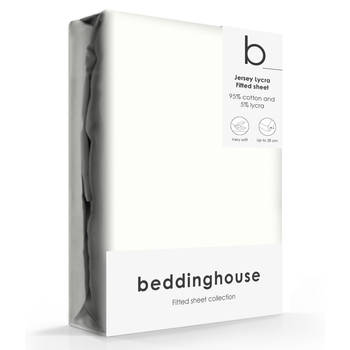 Beddinghouse Jersey-Lycra Hoeslaken Offwhite-180/200 x 200/220 cm