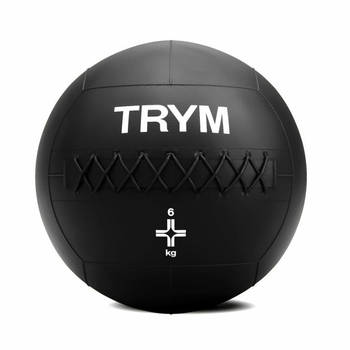 TRYM Medicijnbal - Medicine Ball - PVC - Zwart - 6 kg