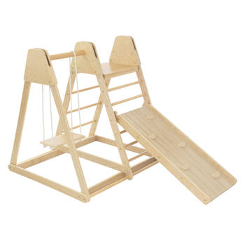 3in1 indoor klimrek set met 2x houten klimladder Joyz