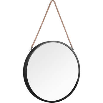 Spiegel - Trion Vicon - Ø40cm - Hangspiegel in Frame - Zwart